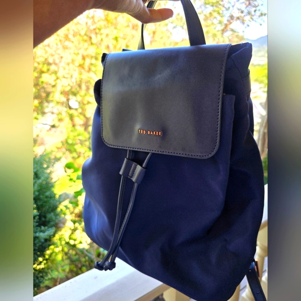 Ted Baker Midnight Blue and Charcoal Backpack
